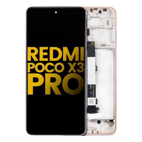 Replacement LCD Assembly With Frame Compatible For Xiaomi Redmi Poco X3 Pro (Metal Bronze) by ESOURCE PARTS - Refurbished condition - Image 2