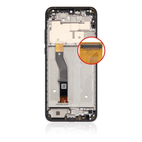 Écran ACL de remplacement avec cadre compatible avec le Moto G Play de Motorola (OEM authentique) (gris éclair)