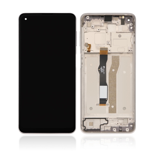 LCD Assembly With Frame Compatible For Motorola Moto G Power (XT2117 / 2021) (Polar Silver) by ESOURCE PARTS - Refurbished condition - CA$93.87