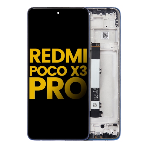 Refurbished - Replacement LCD Assembly With Frame Compatible For Xiaomi Redmi Poco X3 / X3 Pro (Frost Blue)