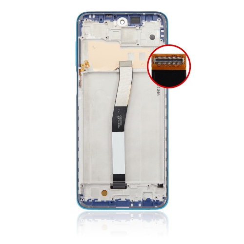Replacement LCD Assembly With Frame Compatible For Xiaomi Redmi Note 9S (Aurora Blue) by ESOURCE PARTS - Refurbished condition - Image 4