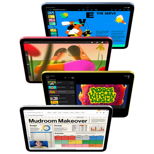 iPad 10,9 po 256 Go Wi-Fi 6 et 5G d'Apple avec Rogers - Jaune - Financement mensuel