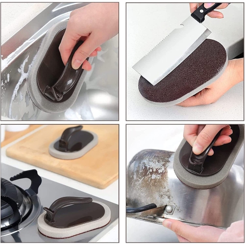 ISTAR Rust Eraser for Knives Nano Carborundum Sponge Sanding Sponges Nano Emery Sponge Cast Iron Rust Eraser Cleaning Brush Tool(2PCs)