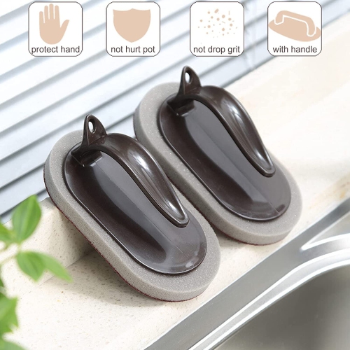 ISTAR Rust Eraser for Knives Nano Carborundum Sponge Sanding Sponges Nano Emery Sponge Cast Iron Rust Eraser Cleaning Brush Tool(2PCs)