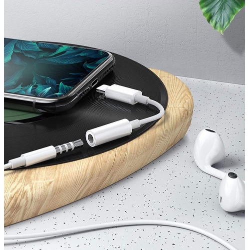 3 Pack Headphone Adapter for iPhone Connects Lightning to 3.5mm Dongle Auxiliary Audio Splitter Cable Compatible with iPhone 7 8 11 11 Pro 12 12 Pro