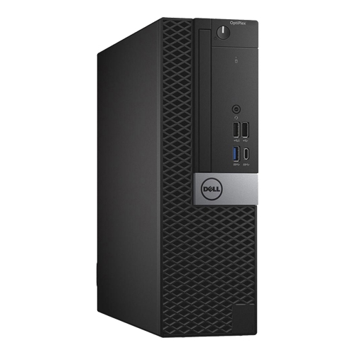 Dell OptiPlex Small Form Factor Desktop - Intel Core i7 (6th Gen), 16GB Memory, 512GB SSD, Win 10 Pro + 27" Monitor by DELL - Refurbished condition - Image 2