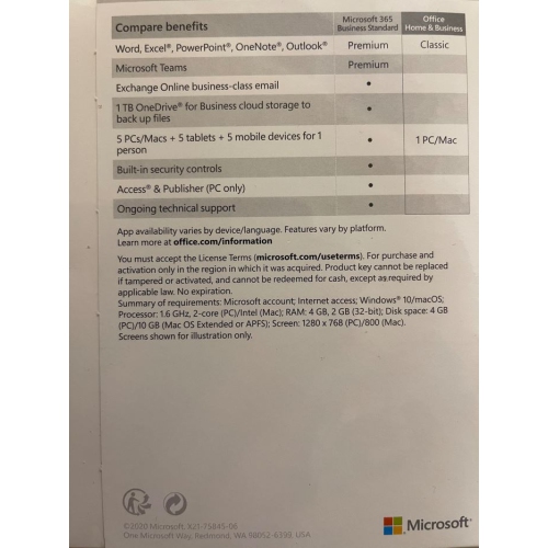 Microsoft office 2019 Home and Business pour 1 PC ou 1 MAC