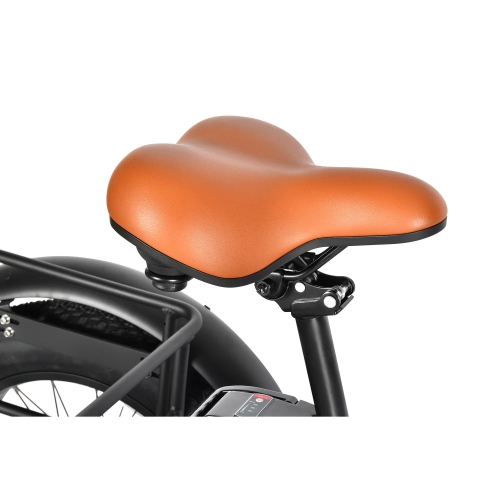 EMMO Trobic Pro Electric Trike Fat Tire Cargo for Adults 750W Peak Motor - Hydraulic Brakes - Black - Storage Baskets