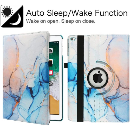 New iPad 9.7 2018 2017/ iPad Air 2/ iPad Air 1 Case - 360 Degree Rotating Stand Protective Cover Smart Case with Auto Sleep/Wake for Apple iPad