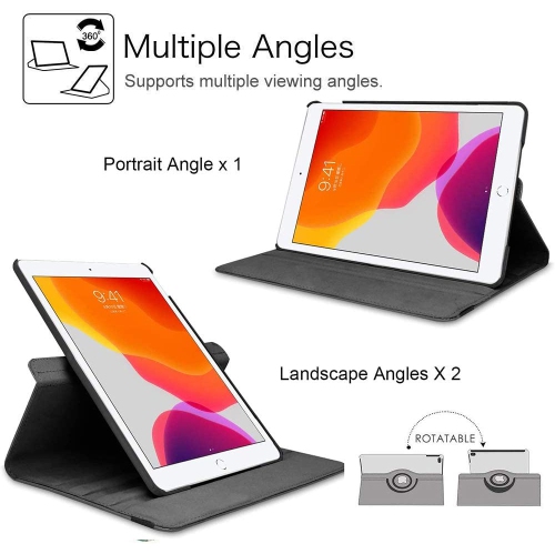 New iPad 9.7 2018 2017/ iPad Air 2/ iPad Air 1 Case - 360 Degree Rotating Stand Protective Cover Smart Case with Auto Sleep/Wake for Apple iPad