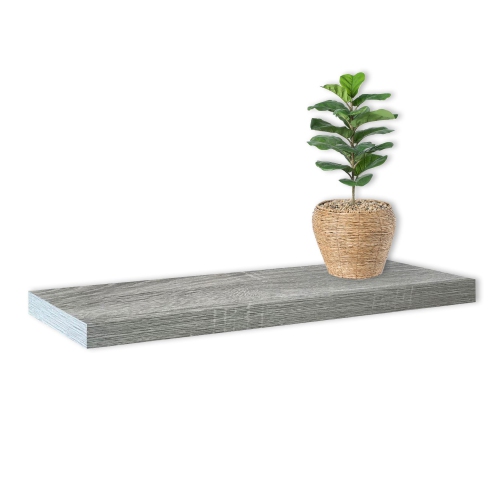 Jessar - Tablette Flottante Murale Individuelle, 31.5" x 9.25" x 1.5" , Gris