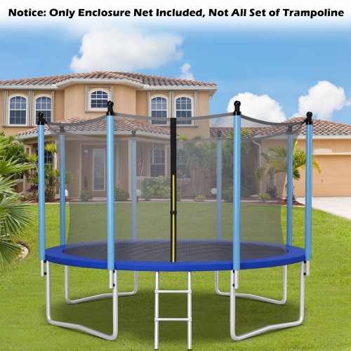 Gymax 16FT Trampoline Replacement Safety Enclosure Net for 12 Poles Weather-Resistant