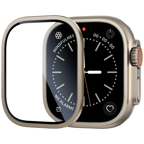 XCRS  Premium Screen Protector With Metal Finish Ring for Apple Watch Ultra 49Mm. Tempered Glass + Ring Protection, Bubble Free, Anti Scratch, Perfect Fit