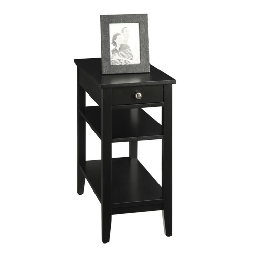 PEMBERLY ROW  Three-Tier End Table With Drawer In Wood Finish In Black
