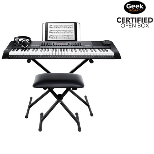 Boîte ouverte - Clavier électrique de 61 touches CODA d'Alesis avec support, banc, écouteurs et pédale forte - Noir - Exclusivité de Best Buy