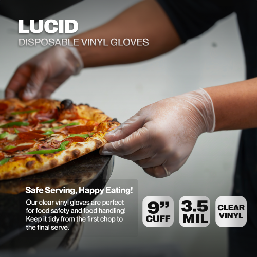 SureSafe Vinyl Gloves 3.5MIL - CLEAR 100/Box