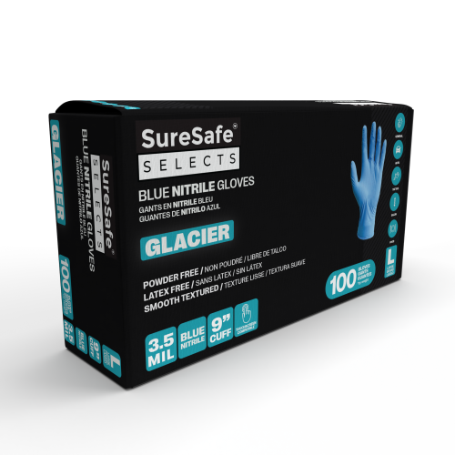 SureSafe Nitrile Gloves 3.5MIL - BLUE 100/Box