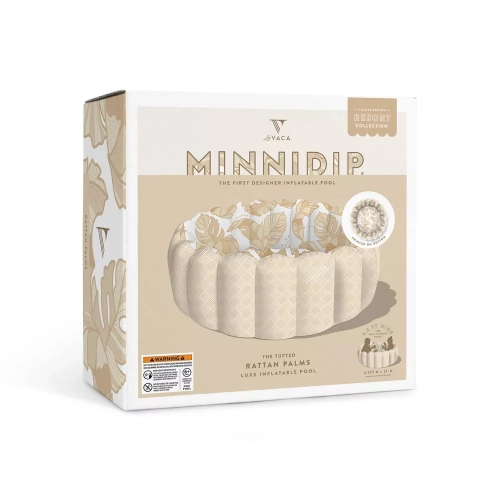 MINNIDIP Tufted Inflatable Pool - Rattan Palms