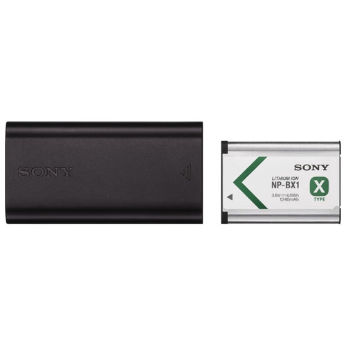 Open Box - Sony Handy Travel Charger Kit for NP-BX1 X-Type Lithium-Ion Rechargeable Battery