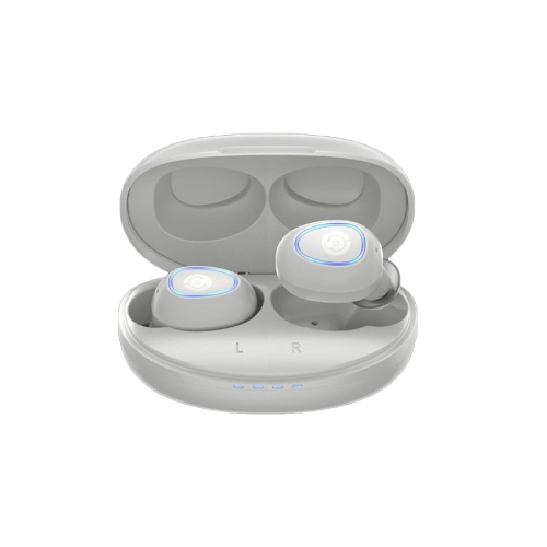 Cystereo True Wireless In-Ear Bluetooth Hi-Fi Stereo Earbuds w/ built-in mic + IPX7 Water Resistance – Fusion - White