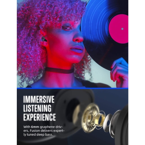 Cystereo True Wireless In-Ear Bluetooth Hi-Fi Stereo Earbuds w/ built-in mic + IPX7 Water Resistance – Fusion - White