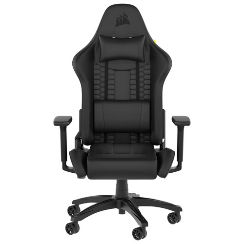 Corsair TC100 RELAXED Ergonomic Leatherette Gaming Chair - Black - Only at Best Buy