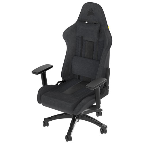 Corsair TC100 RELAXED Ergonomic Fabric Gaming Chair (2023) - Grey/Black