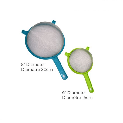 Starfrit - Set of 2 Colanders, Diameter of 15cm and 20cm, Stainless Steel Net