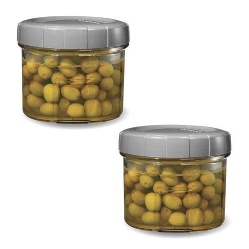 LocknLock - Set of 2 Marinade Containers, 500mL Capacity, Gray