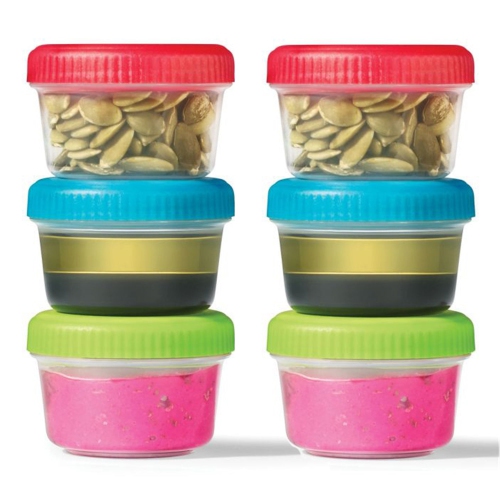 LocknLock - Set of 6 Mini EasyLunch Containers, 30mL Capacity, Multicolor