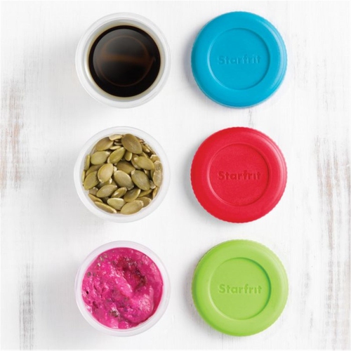 LocknLock - Set of 6 Mini EasyLunch Containers, 30mL Capacity, Multicolor