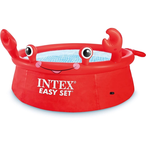 Intex - Happy Crab Inflatable Pool, 6 Foot Diameter, 232 Gallon Capacity, Red