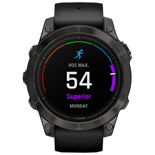 Garmin epix Pro (Gen 2) Sapphire Edition 47mm Bluetooth Active Smartwatch - Medium / Large - Black