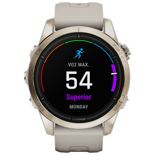 Garmin epix Pro (Gen 2) Sapphire Edition 42mm Bluetooth Active Smartwatch - Medium/Large - Light Sand