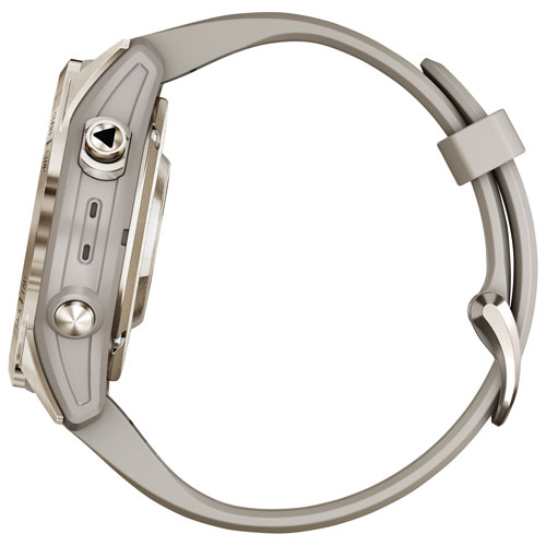 Montre intelligente active Bluetooth de 42 mm epix Pro Sapphire Edition de Garmin - Moyen/Grand - Sable pâle