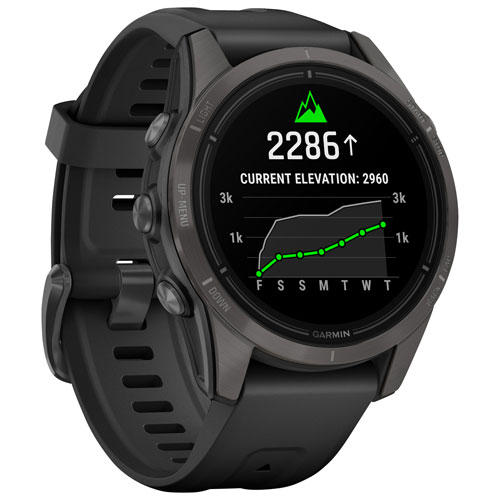 Garmin epix Pro Sapphire Edition 42mm Bluetooth Active Smartwatch - Medium/Large - Black