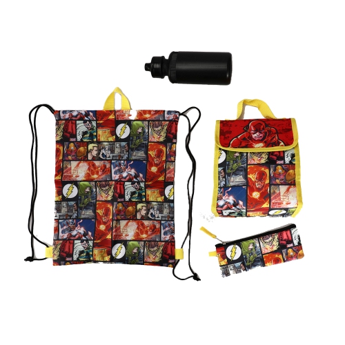 DC Comics The Flash 5 Piece Kids 16" Backpack Set
