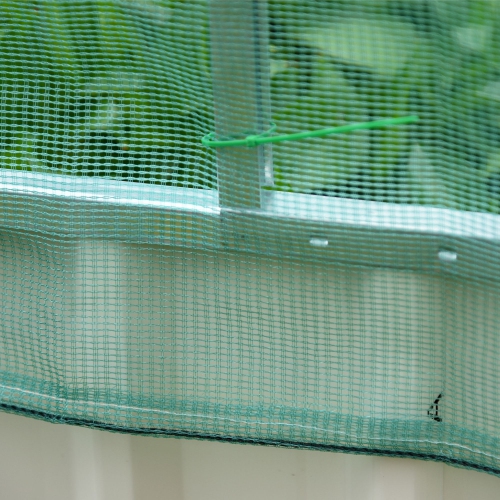 Outsunny Raised Garden Bed, 5.7 x 3 x 2.3ft Steel Planter Box Outdoor with Cover, Gloves for Growing Vegetables, Flowers, Herbs, Green