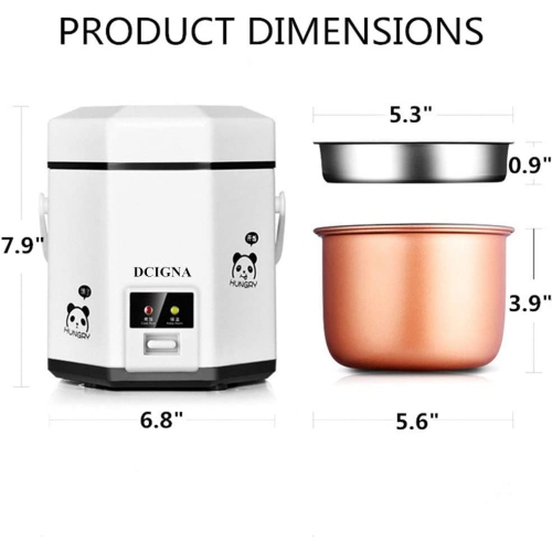 1.2L Mini Rice Cooker Electric Travel Rice Cooker Small Removable Non-Stick Pot Keep Warm Function Suitable for 1-2 People - for Cooking Soup Rice