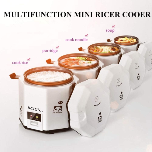 1.2L Mini Rice Cooker Electric Travel Rice Cooker Small Removable Non-Stick Pot Keep Warm Function Suitable for 1-2 People - for Cooking Soup Rice