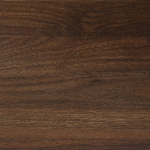 Crosley Furniture Teagan Particle Board Record Storage Sideboard in Brown Oak