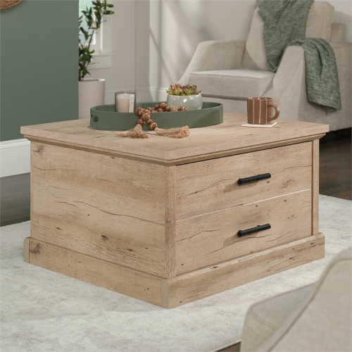 Sauder Aspen Post Engineered Wood Coffee Table in Prime Oak Finish