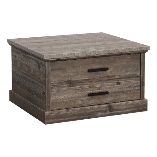 Sauder Aspen Post Engineered Wood Coffee Table in Pebble Pine/Brown