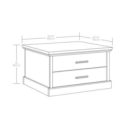 Sauder Aspen Post Engineered Wood Coffee Table in Pebble Pine/Brown