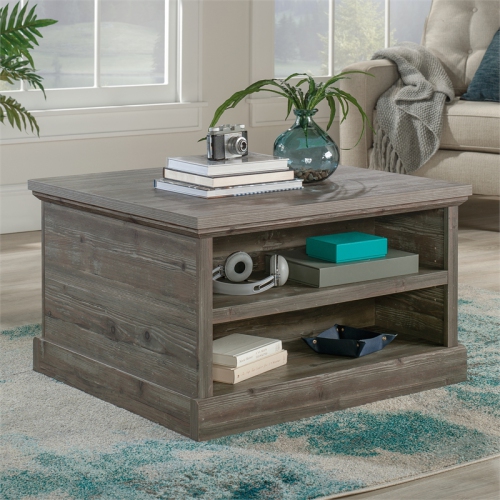 Sauder Aspen Post Engineered Wood Coffee Table in Pebble Pine/Brown