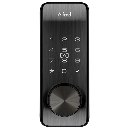 Alfred DB2S Bluetooth Smart Lock with Key - Black