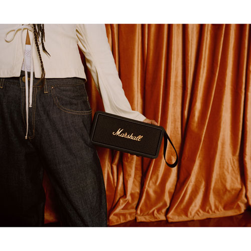 Marshall Middleton Waterproof Bluetooth Wireless Speaker - Black/Brass