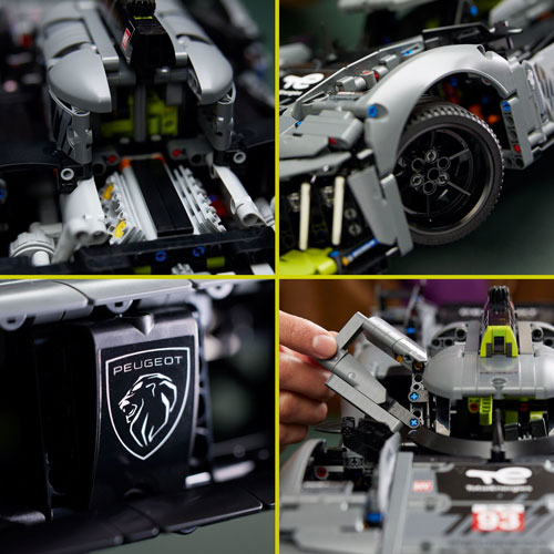LEGO Technic PEUGEOT 9X8 24H Le Mans Hybrid Hypercar - 1775 Pieces (42156)
