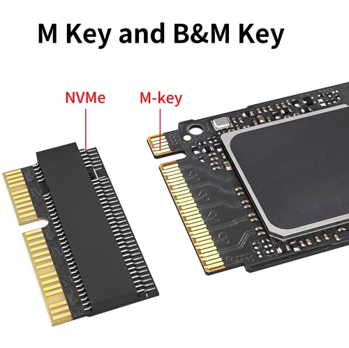 Adaptateur M.2 de conversion SSD NVME de Laptoking, M.2 12 + 16 broches, carte de conversion SSD M.2 de clé M. NFF pour MacBook Air Pro Retina moyen