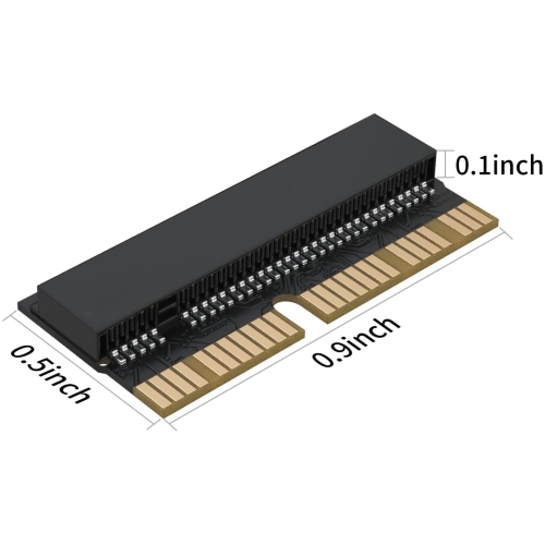 Adaptateur M.2 de conversion SSD NVME de Laptoking, M.2 12 + 16 broches, carte de conversion SSD M.2 de clé M. NFF pour MacBook Air Pro Retina moyen